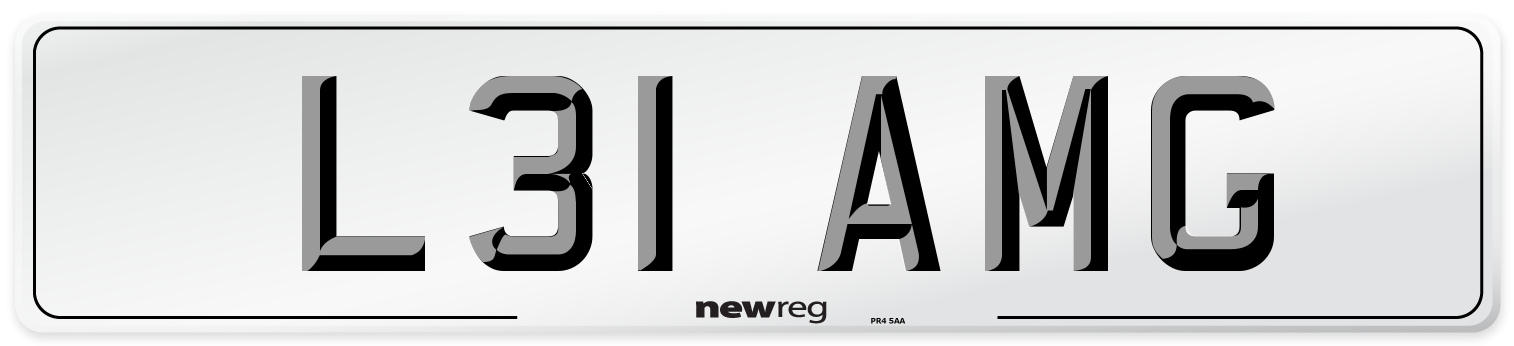 L31 AMG Front Number Plate