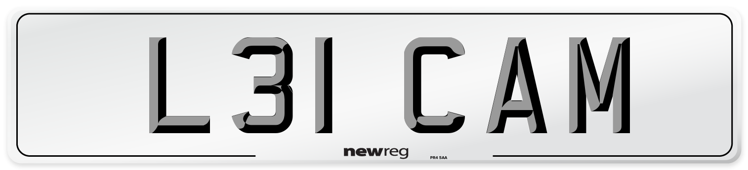 L31 CAM Front Number Plate