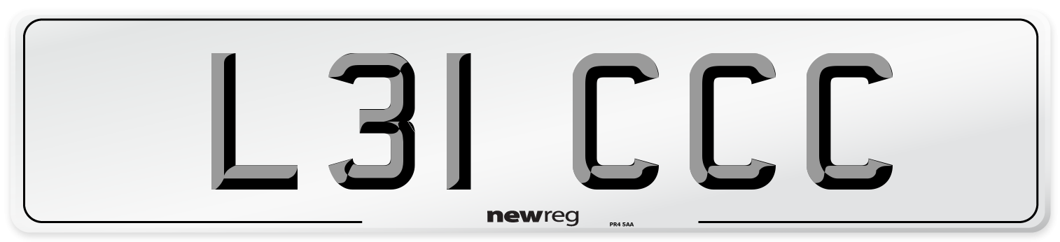 L31 CCC Front Number Plate