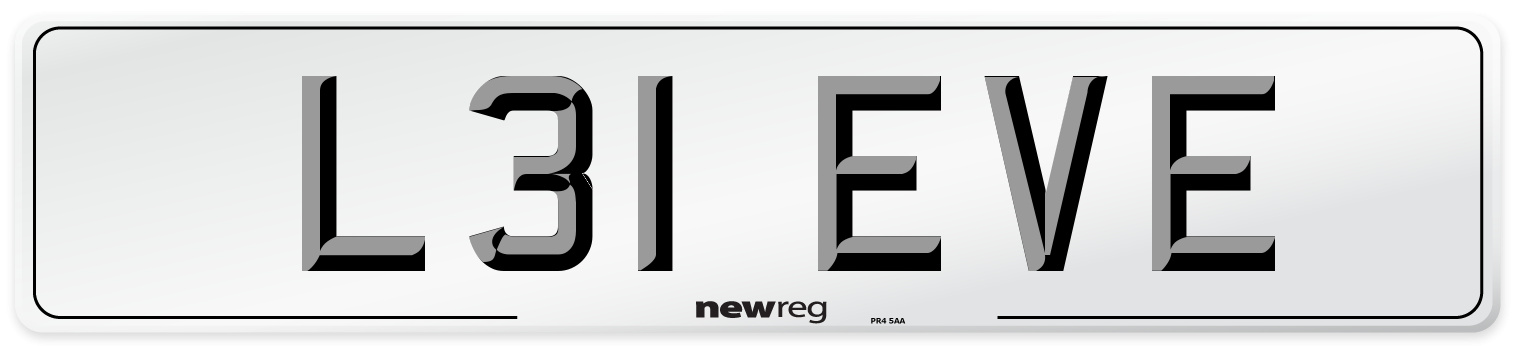 L31 EVE Front Number Plate