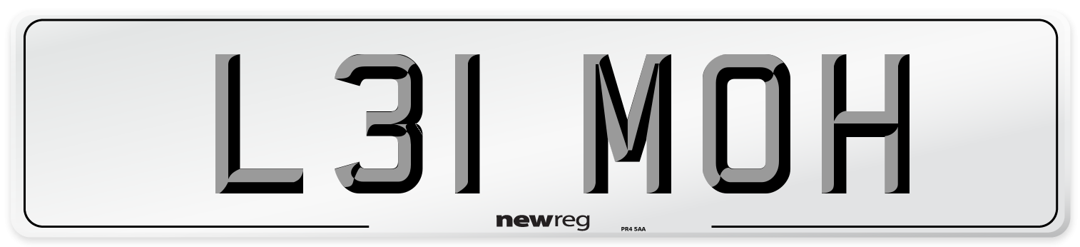 L31 MOH Front Number Plate