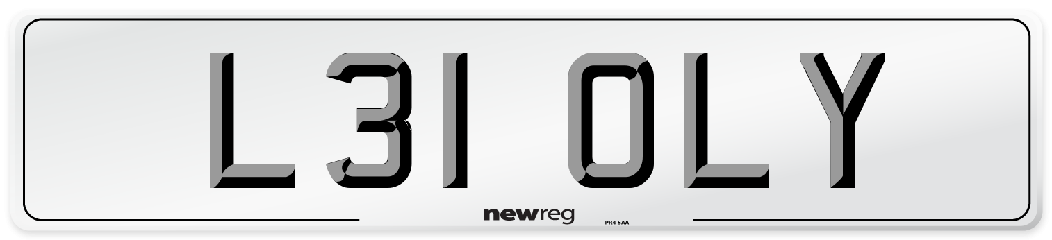 L31 OLY Front Number Plate