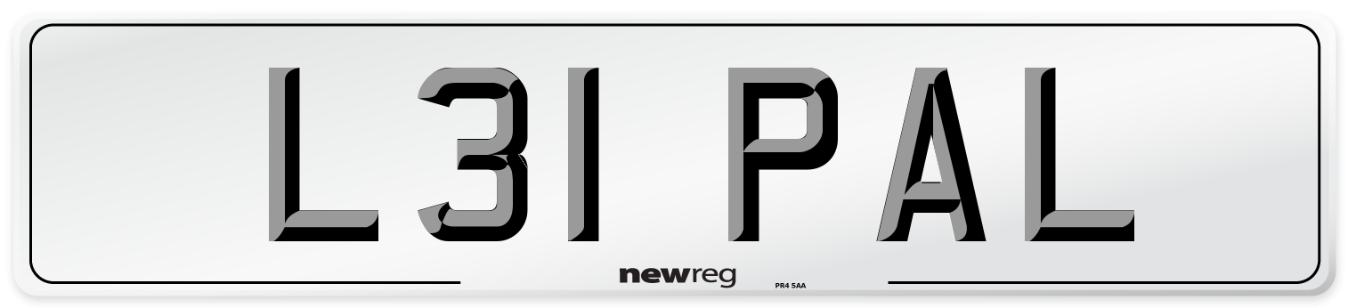 L31 PAL Front Number Plate