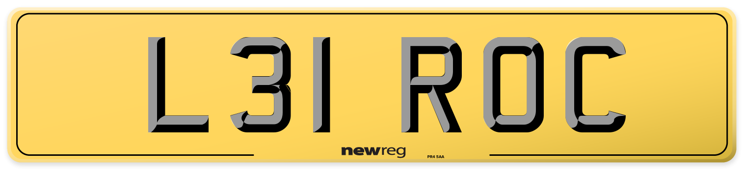 L31 ROC Rear Number Plate