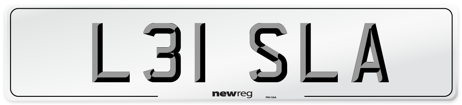 L31 SLA Front Number Plate