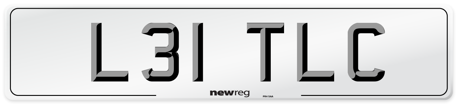 L31 TLC Front Number Plate