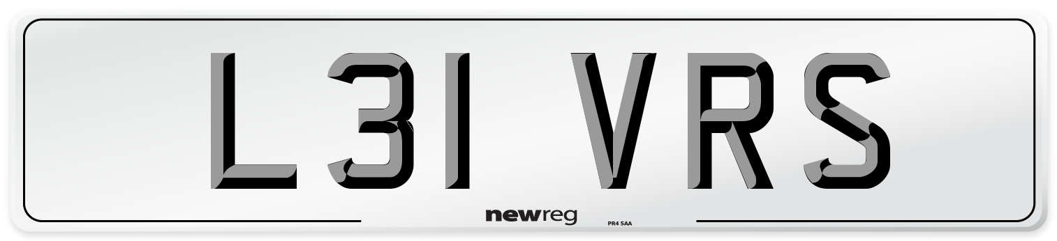 L31 VRS Front Number Plate