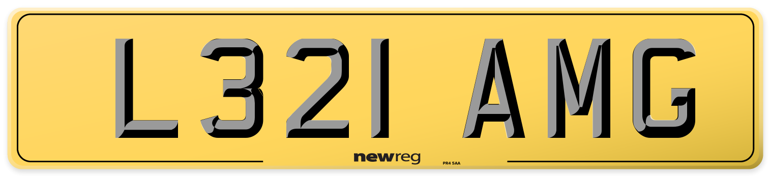 L321 AMG Rear Number Plate