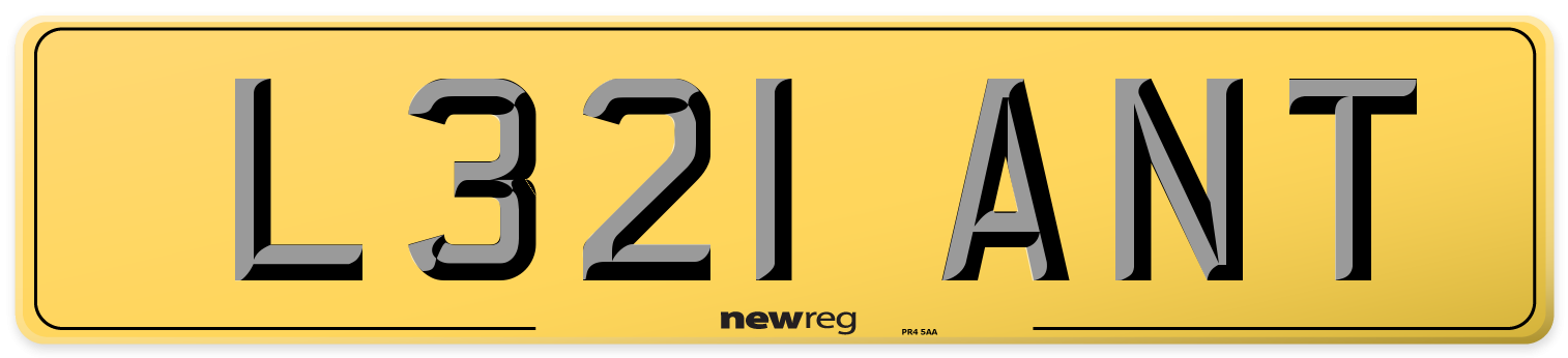 L321 ANT Rear Number Plate