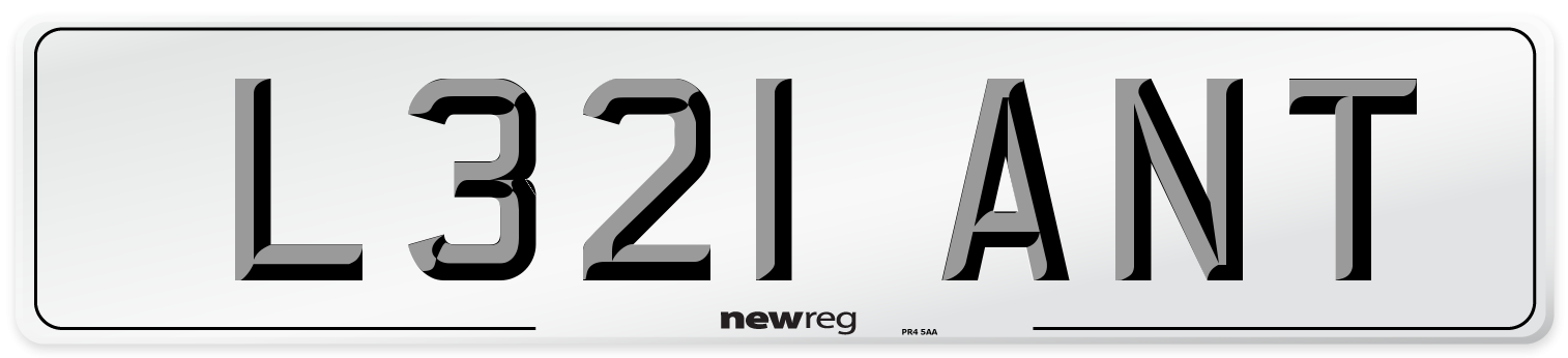 L321 ANT Front Number Plate