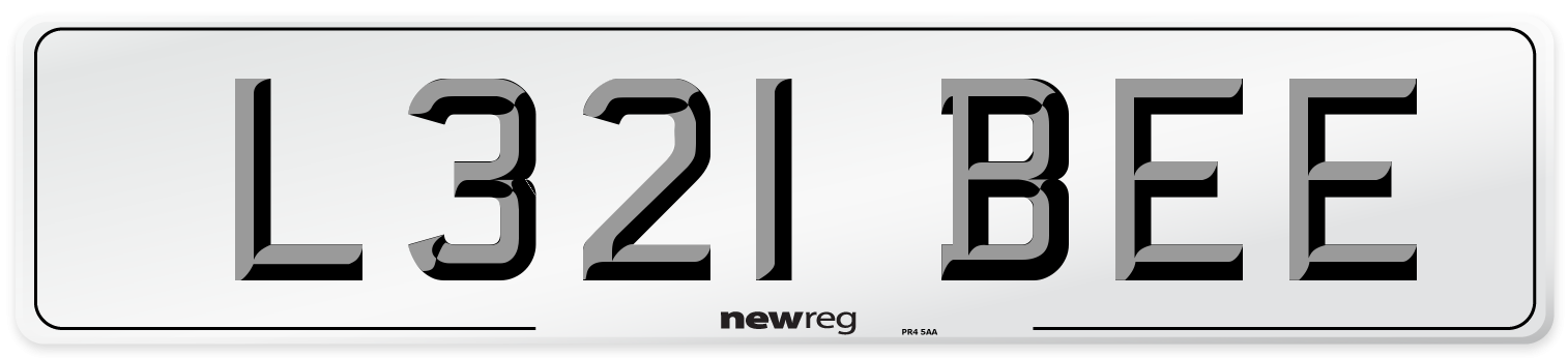 L321 BEE Front Number Plate