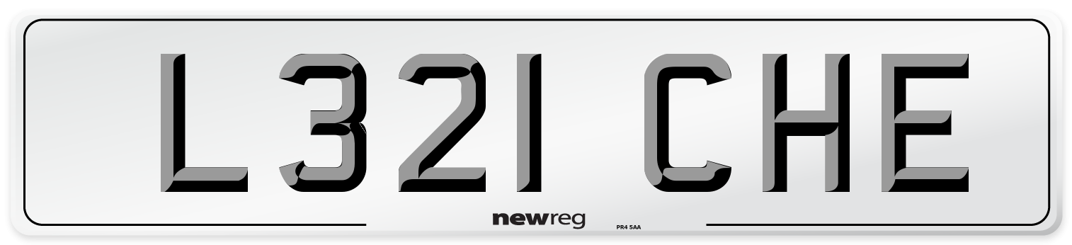 L321 CHE Front Number Plate
