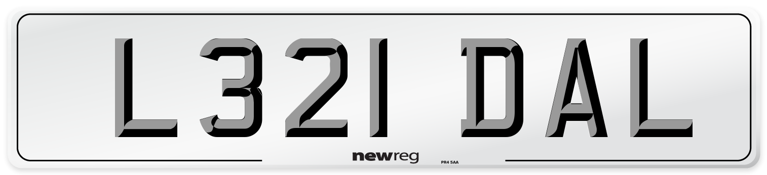 L321 DAL Front Number Plate