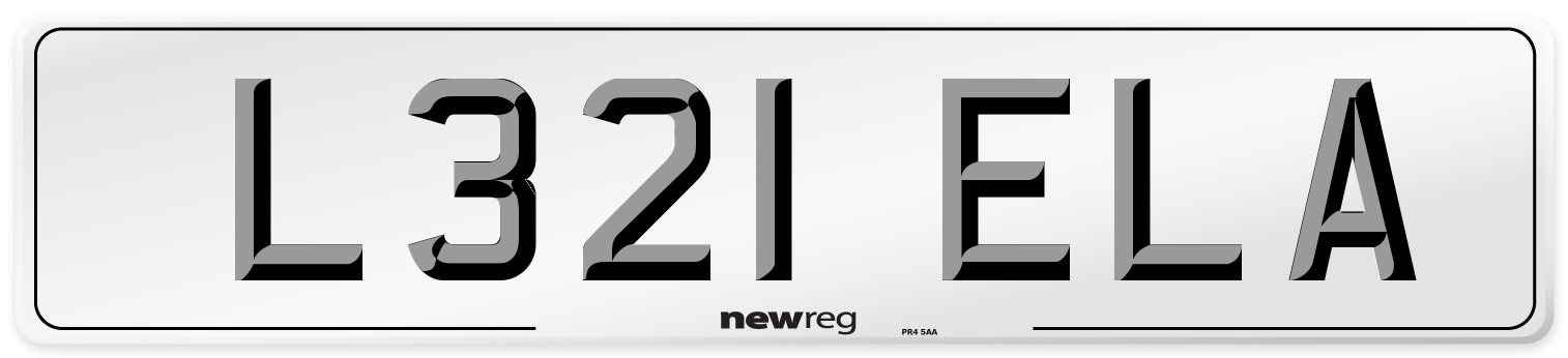 L321 ELA Front Number Plate