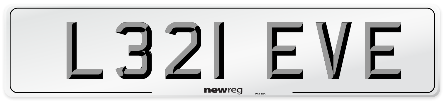 L321 EVE Front Number Plate