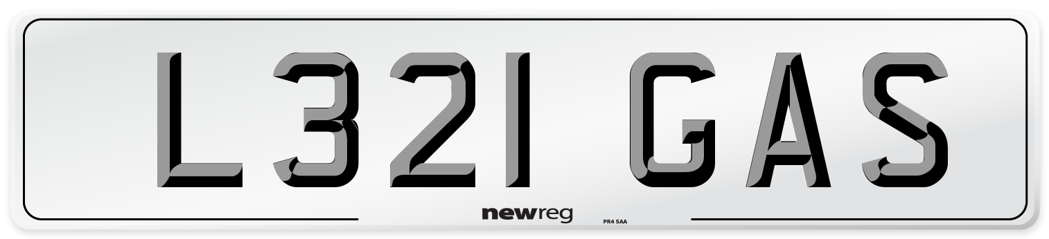 L321 GAS Front Number Plate