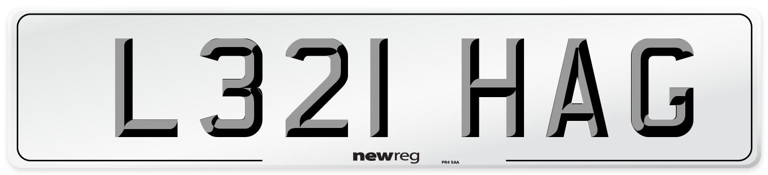 L321 HAG Front Number Plate