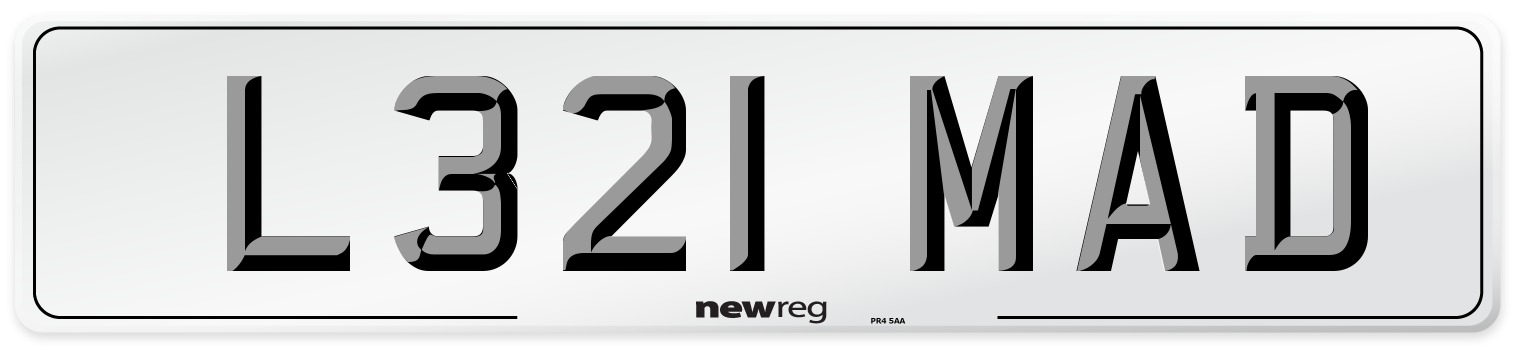 L321 MAD Front Number Plate