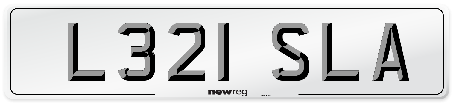 L321 SLA Front Number Plate