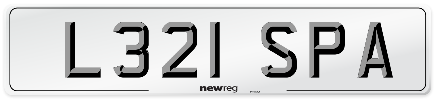 L321 SPA Front Number Plate