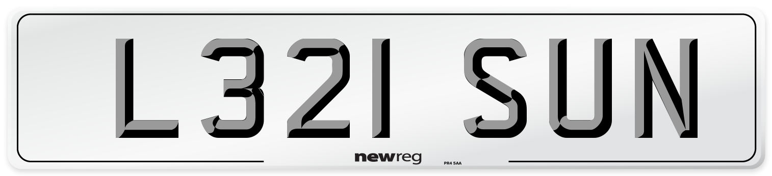 L321 SUN Front Number Plate