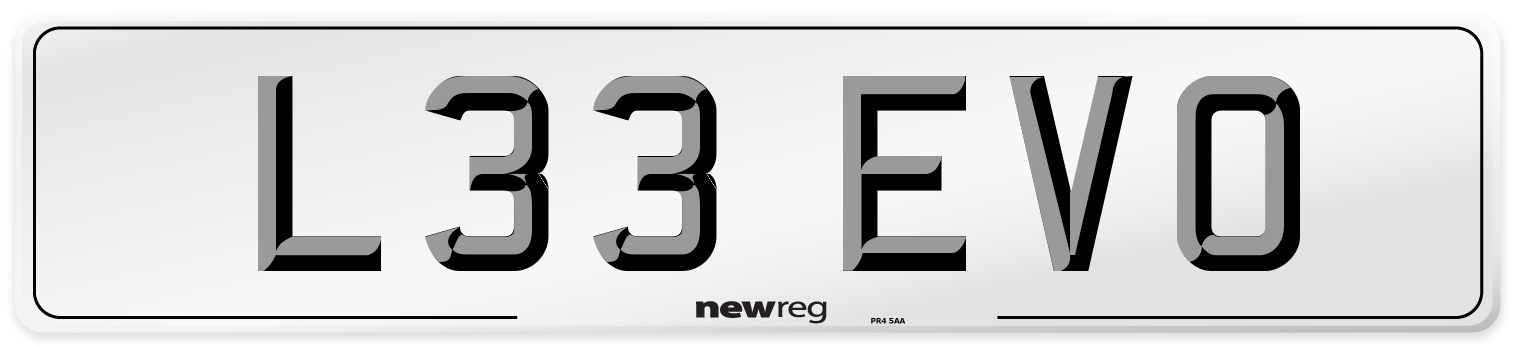 L33 EVO Front Number Plate