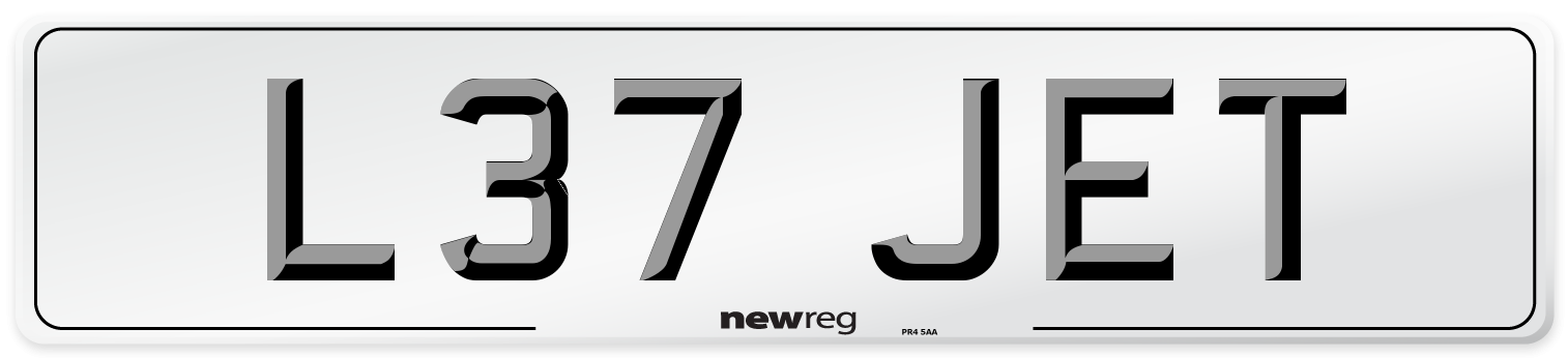 L37 JET Front Number Plate