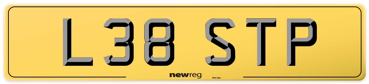 L38 STP Rear Number Plate