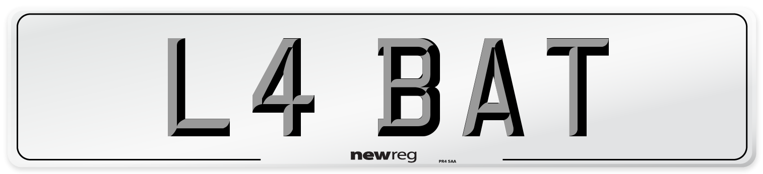 L4 BAT Front Number Plate