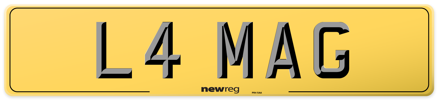 L4 MAG Rear Number Plate