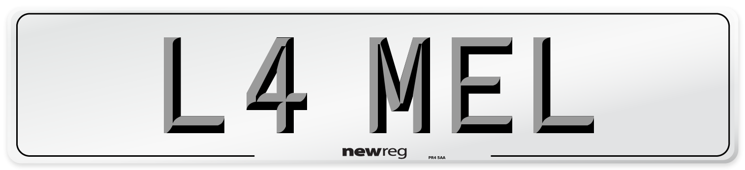 L4 MEL Front Number Plate