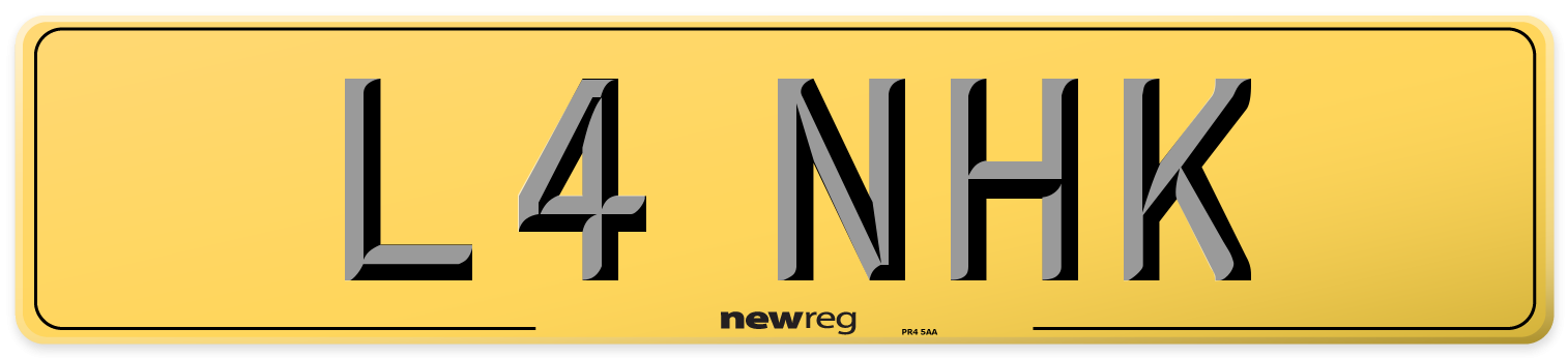 L4 NHK Rear Number Plate
