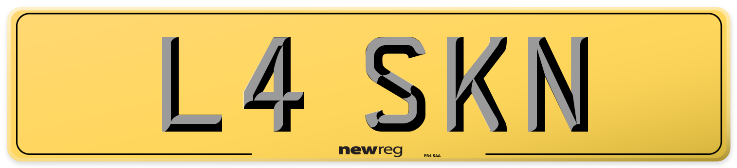 L4 SKN Rear Number Plate