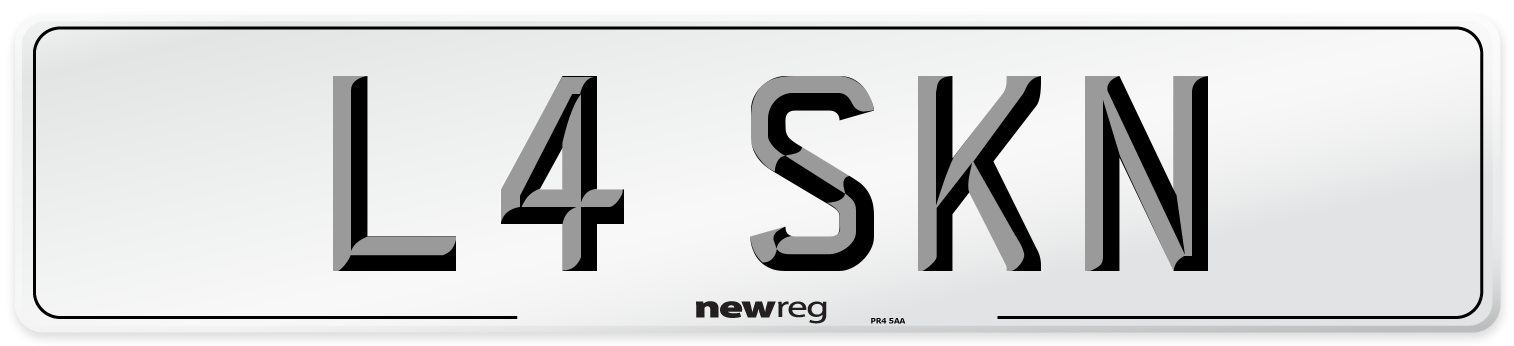 L4 SKN Front Number Plate