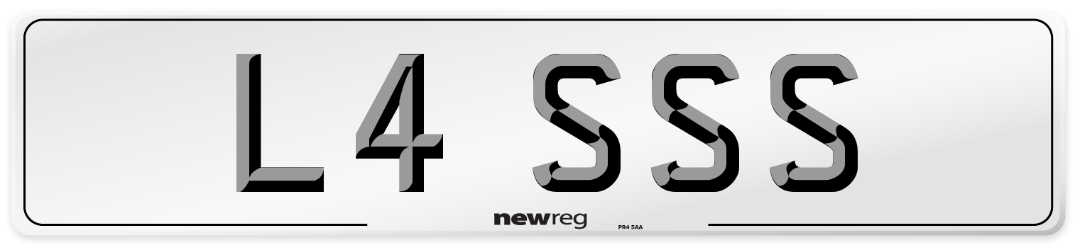 L4 SSS Front Number Plate