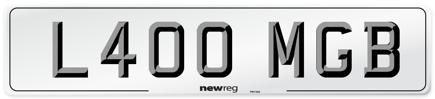 L400 MGB Front Number Plate
