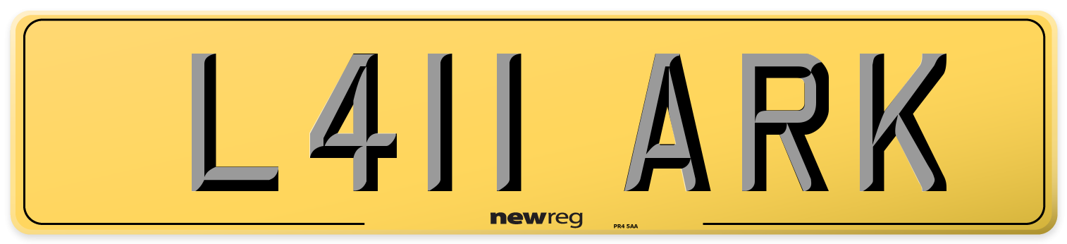 L411 ARK Rear Number Plate