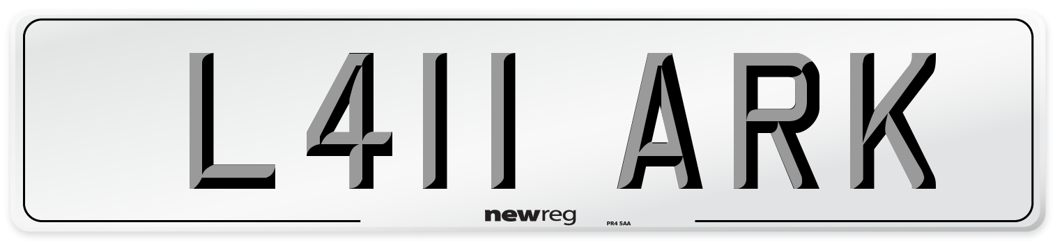 L411 ARK Front Number Plate