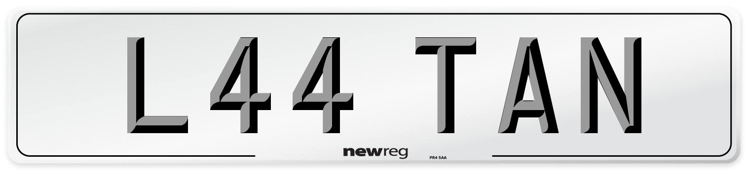 L44 TAN Front Number Plate