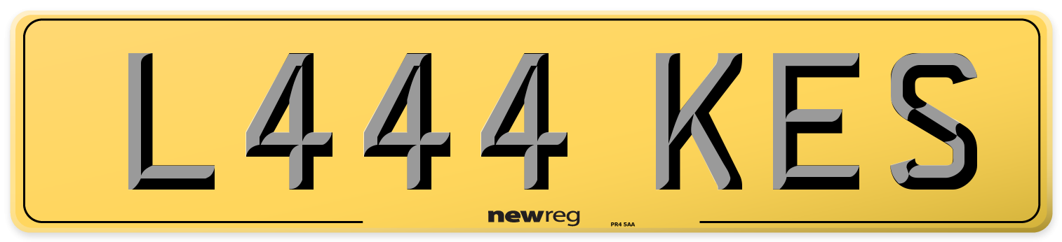 L444 KES Rear Number Plate