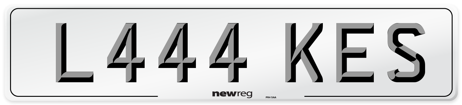 L444 KES Front Number Plate