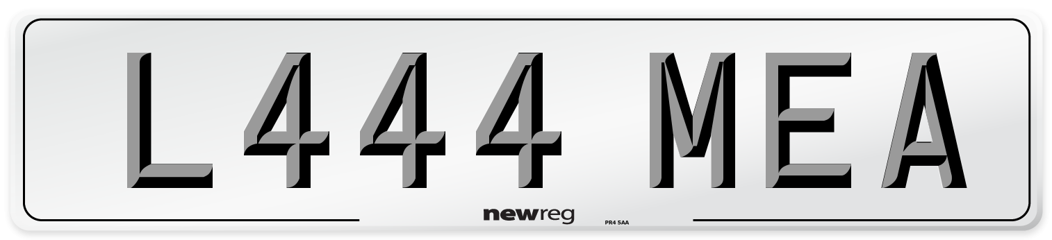 L444 MEA Front Number Plate