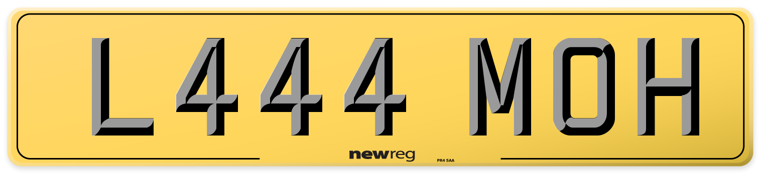 L444 MOH Rear Number Plate