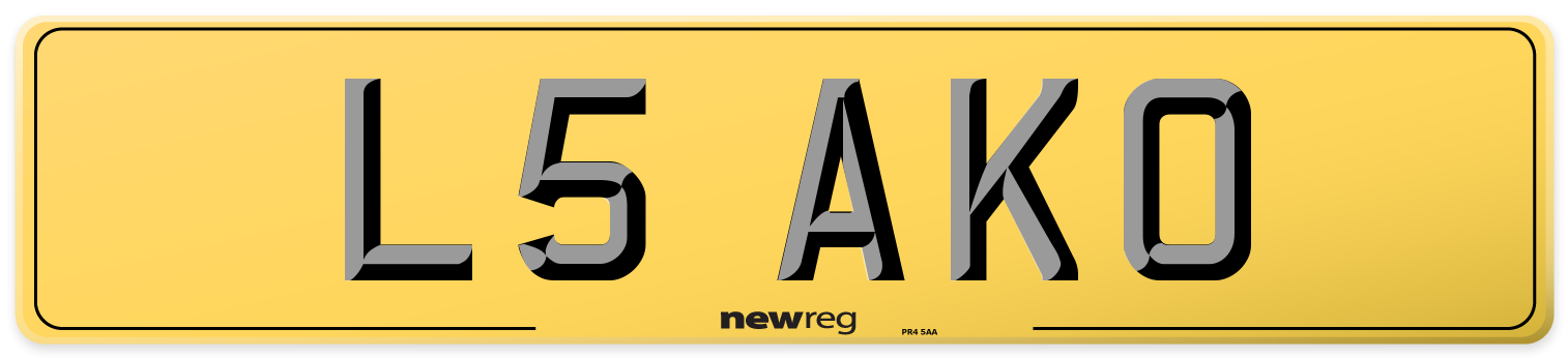 L5 AKO Rear Number Plate
