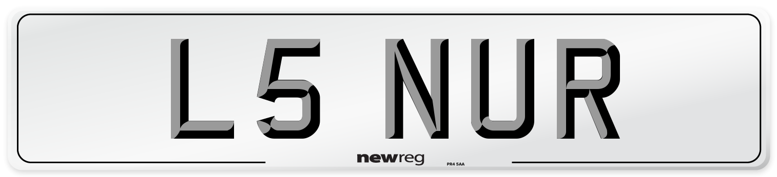 L5 NUR Front Number Plate