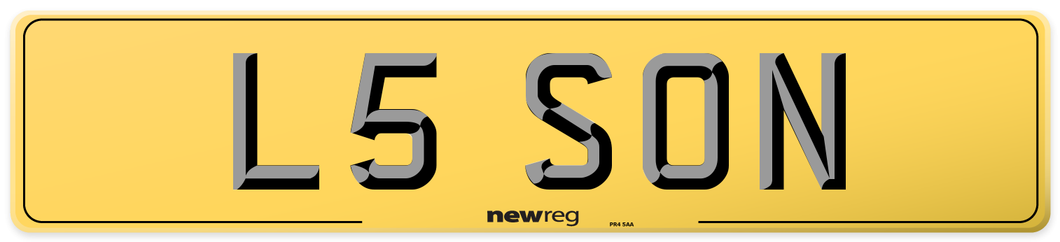L5 SON Rear Number Plate