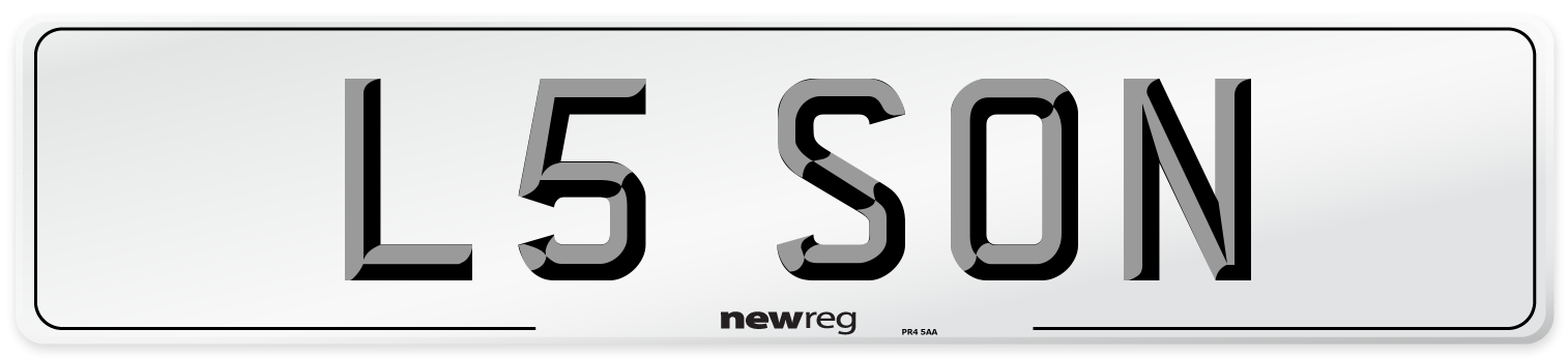 L5 SON Front Number Plate