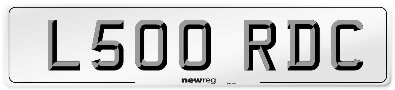 L500 RDC Front Number Plate