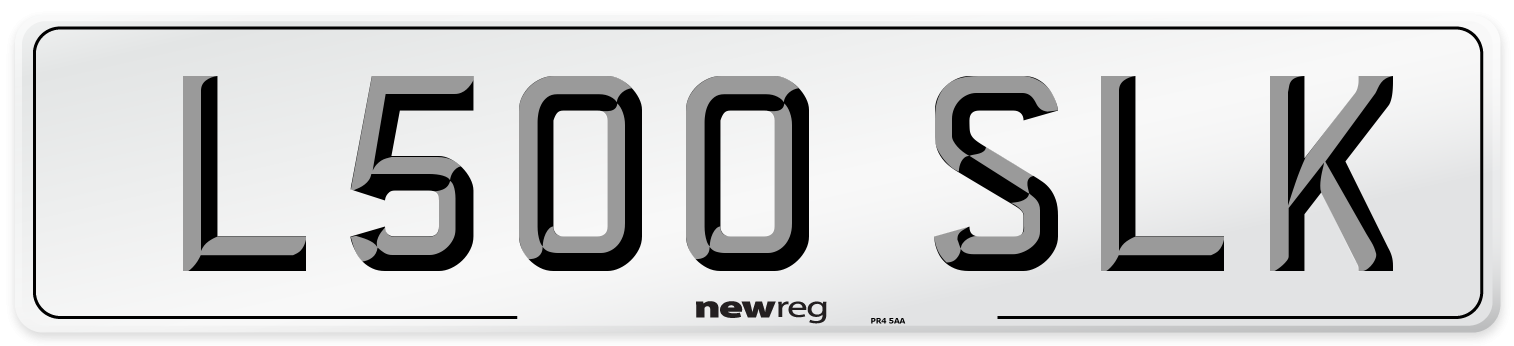 L500 SLK Front Number Plate
