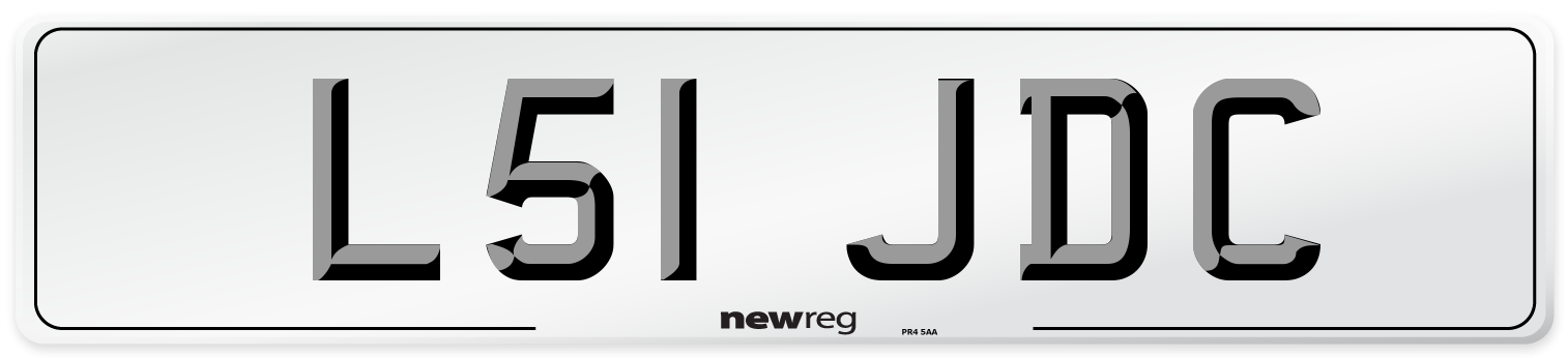 L51 JDC Front Number Plate